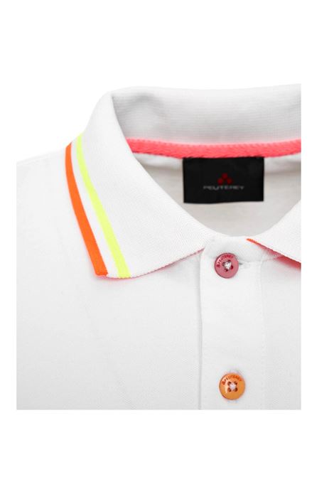 Polo con logo ricamato bianco PEUTEREY | Polo | PEU3937 99011991BIANCA